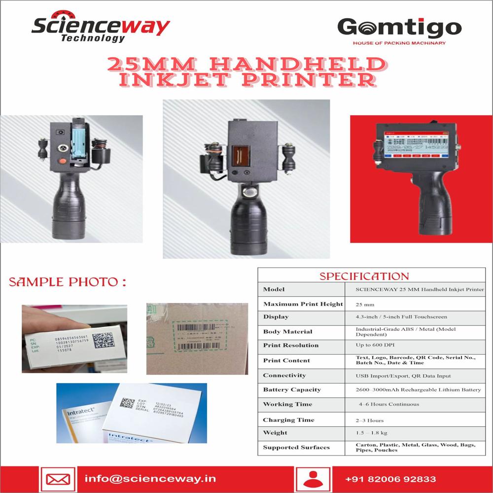 25mm Handheld Inkjet Printers