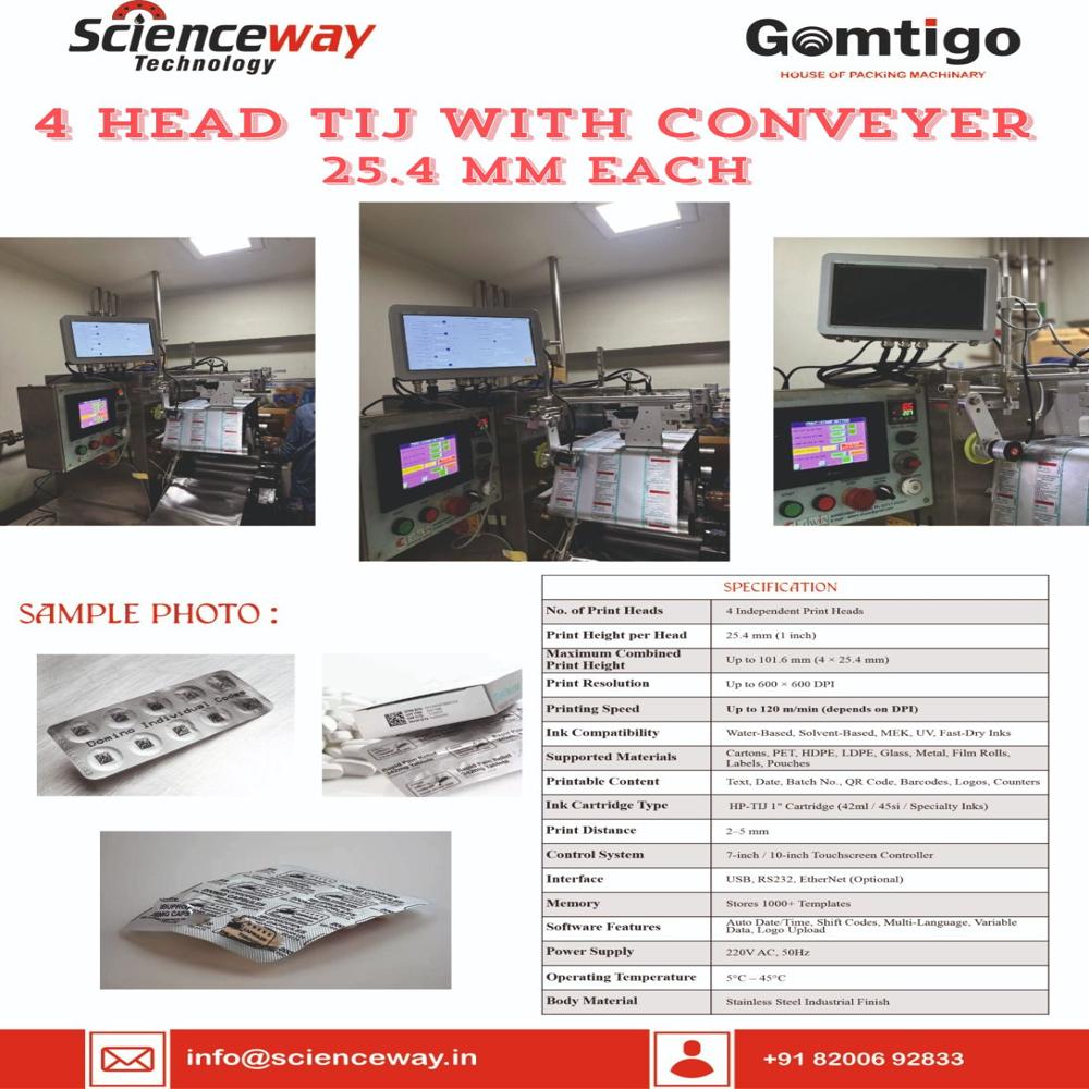 4 Head 25mm Tij Printer Scienceway