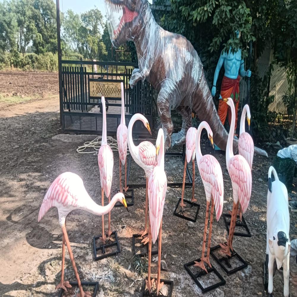 Fiber Flamingo Statue - Color: Any
