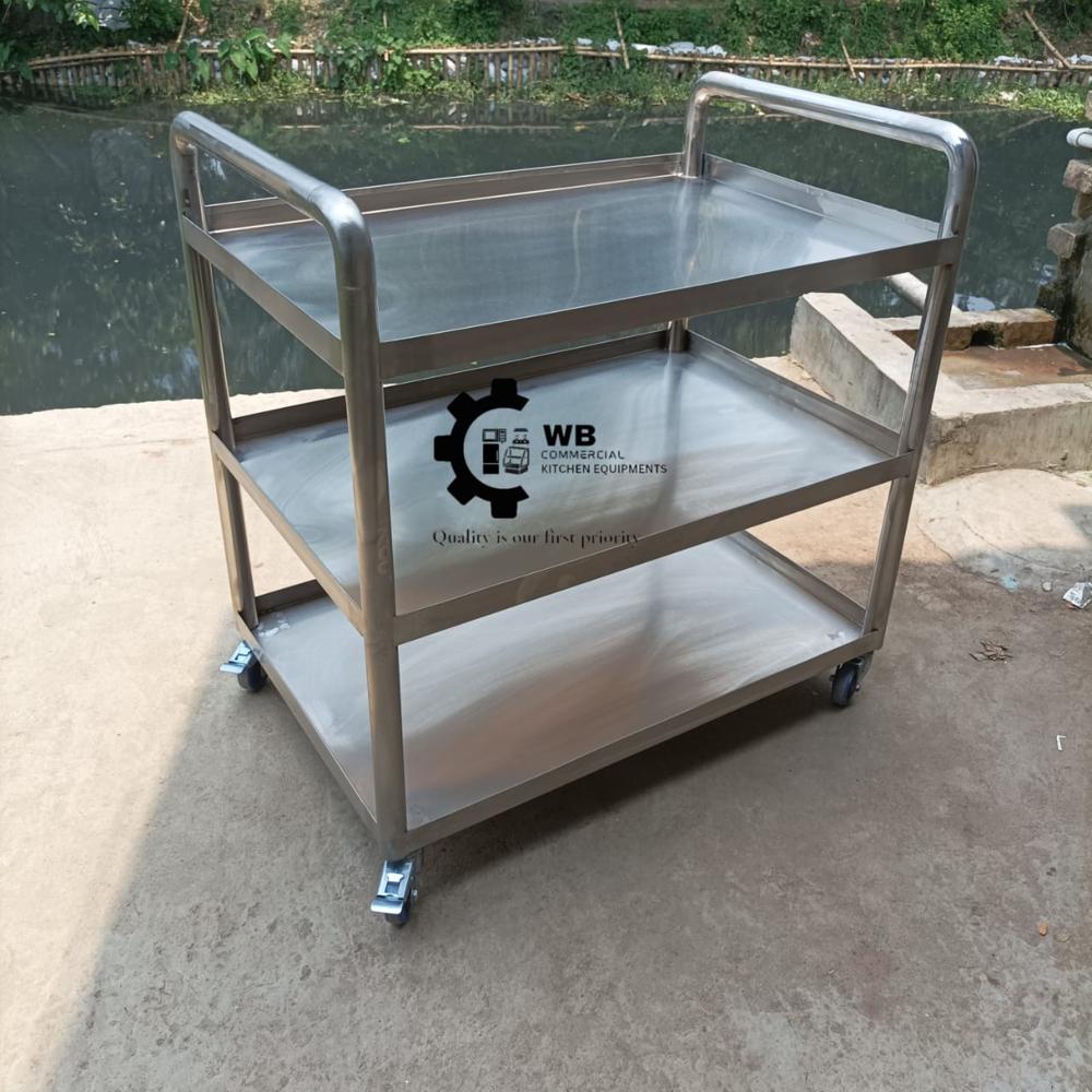 Stainless Steel Serving Trolley