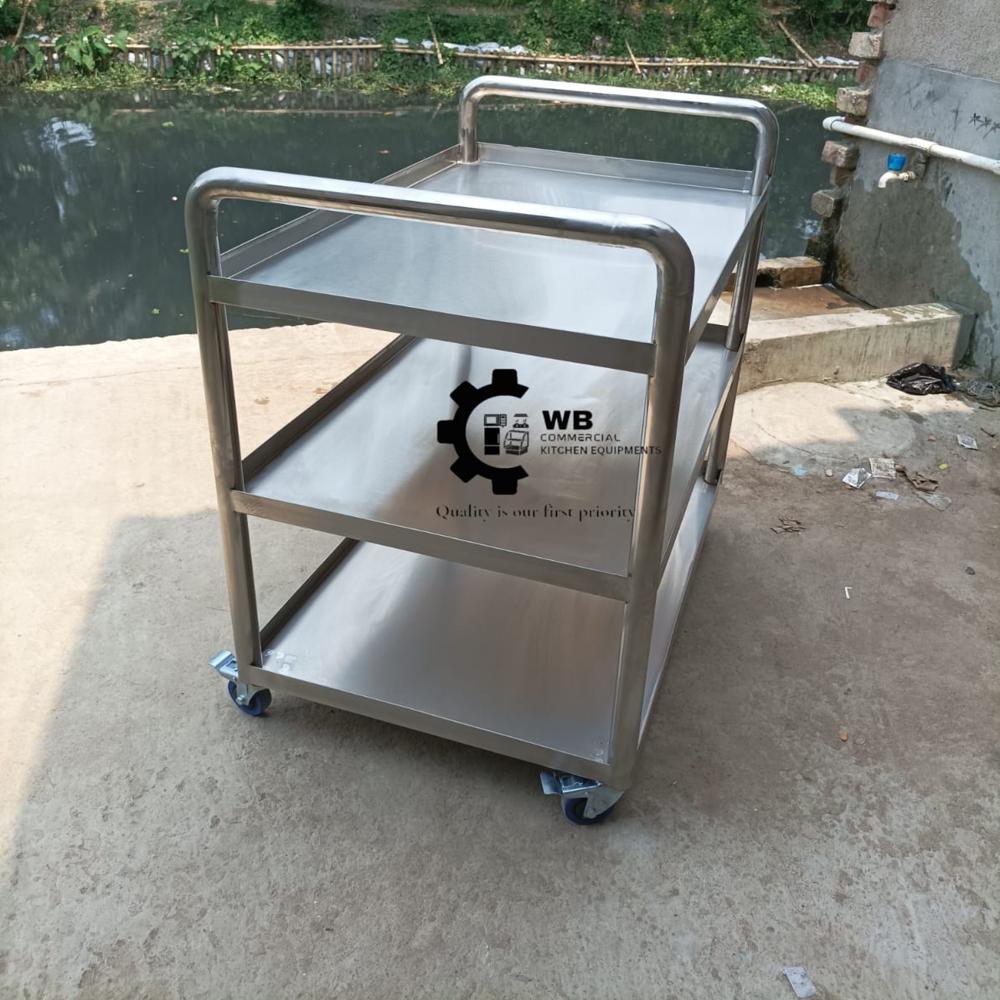 Stainless Steel Serving Trolley