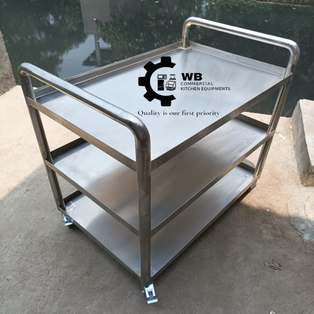 Stainless Steel Serving Trolley