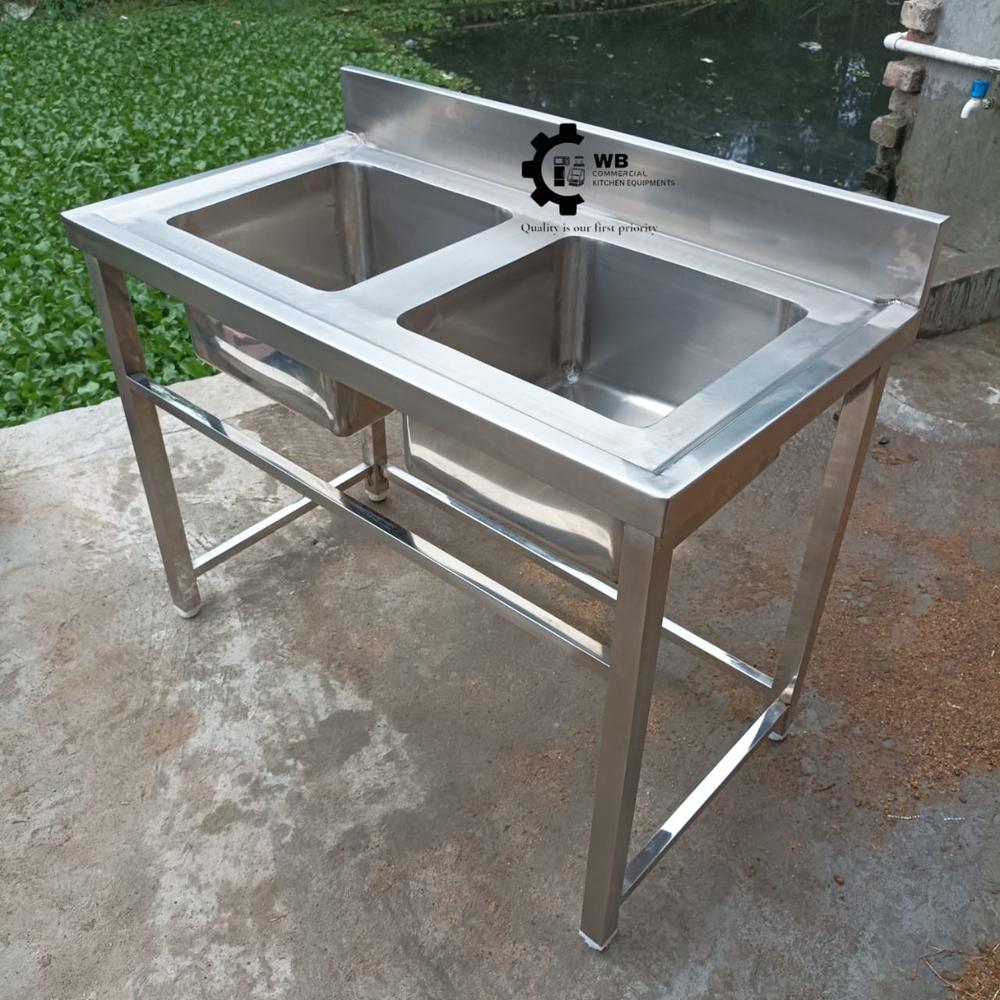 Stainless Steel Two Sink Unit