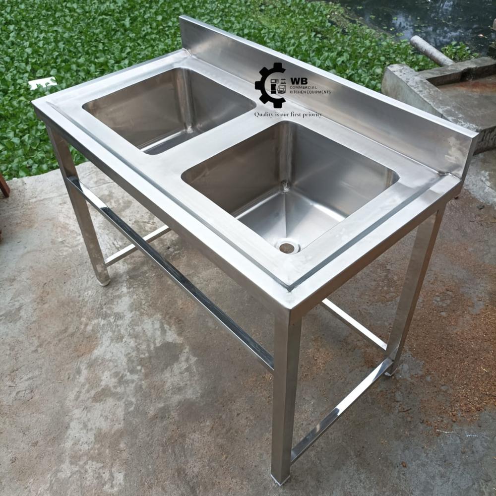 Stainless Steel Two Sink Unit
