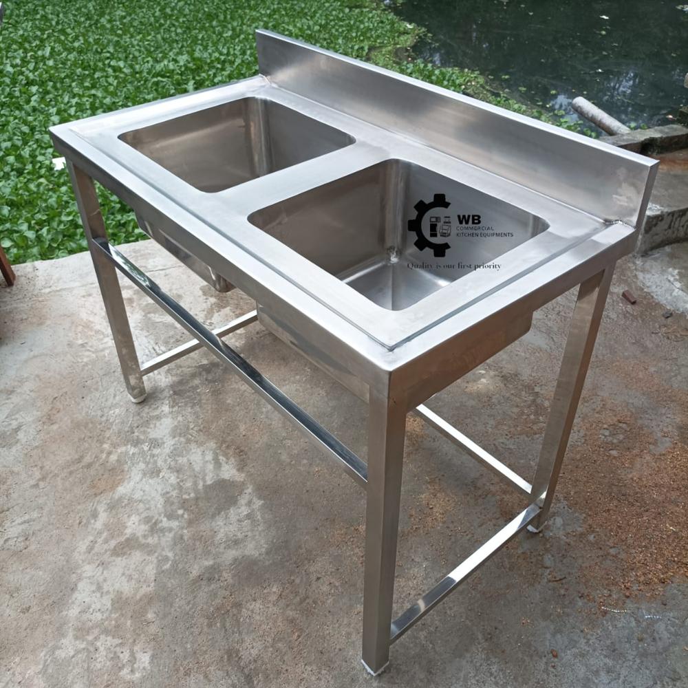 Stainless Steel Two Sink Unit