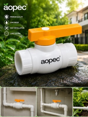 Plastic Upvc Ball Valve - Color: White
