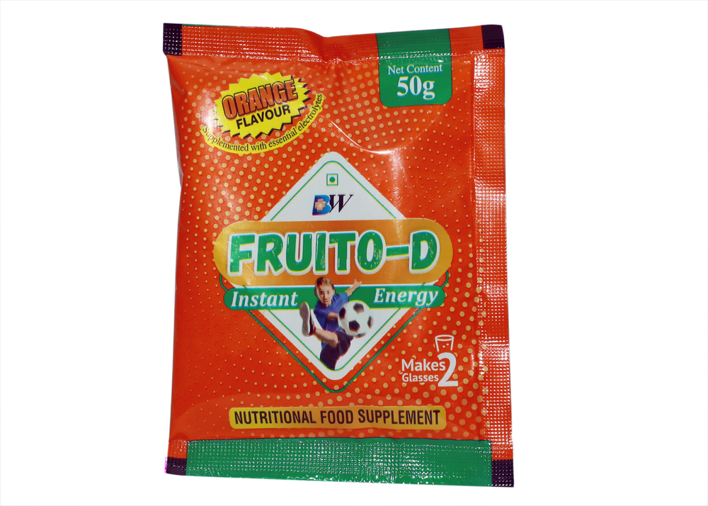 50Gm Fruito-D Energy Drink Powder - Best Before: Up To 12 Months