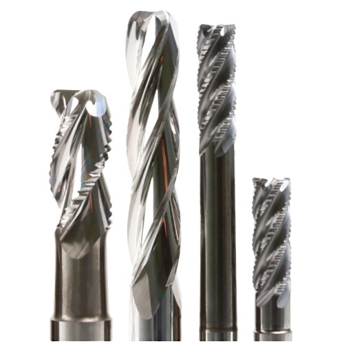 Solid Carbide Roughing End Mill - Color: Silver