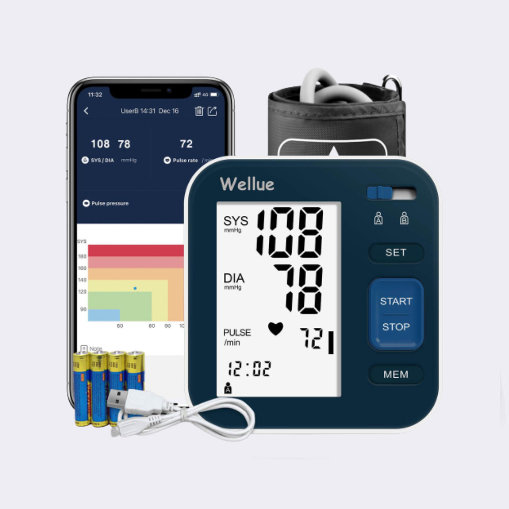 Bluetooth Upper Arm Blood Pressure Monitor - Accuracy: 99 %