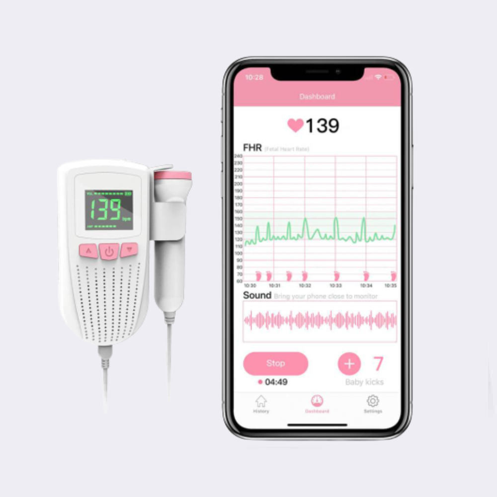 Babytone Fetal Heart Monitor (Coupling Gel Included) - Accuracy: 99 %