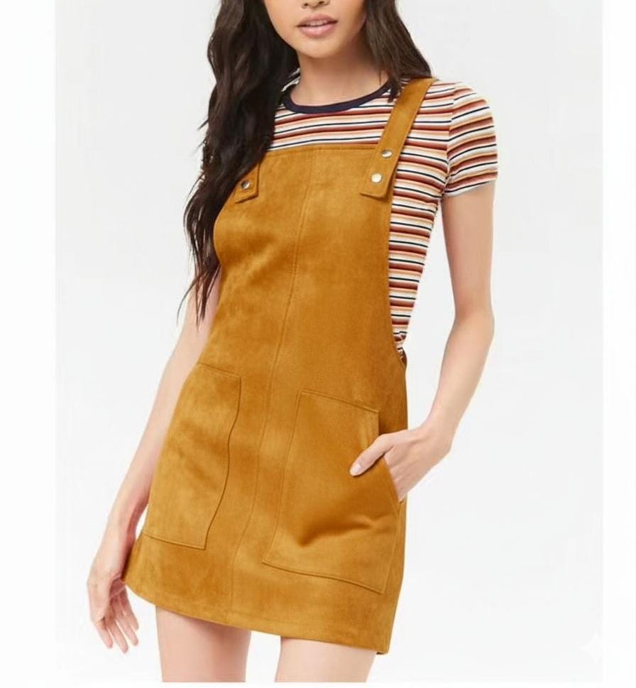 Export surplus women's suede dungaree