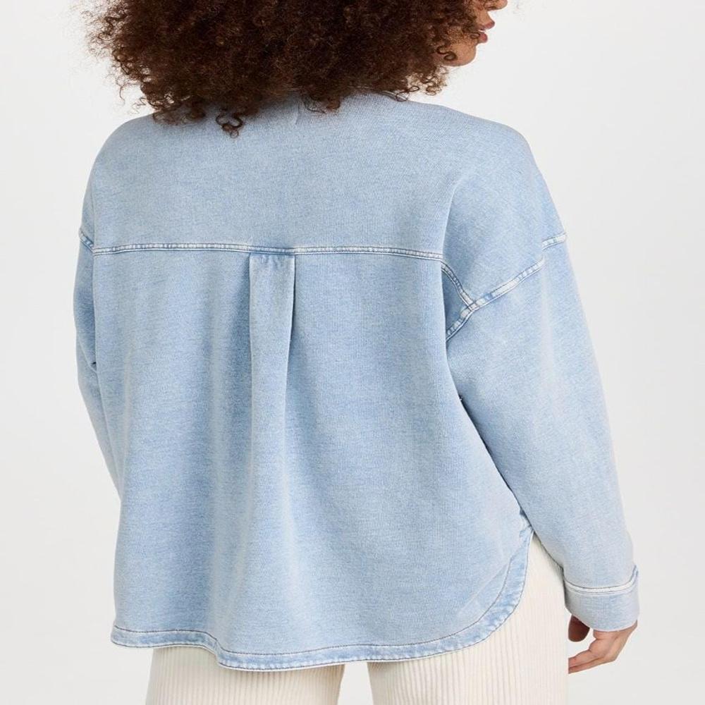 Export surplus women's light blue shirt