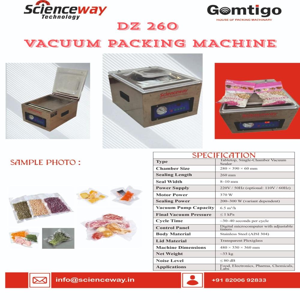 Dz 260 Vaccume Packing Machine Scienceway - Application: Food