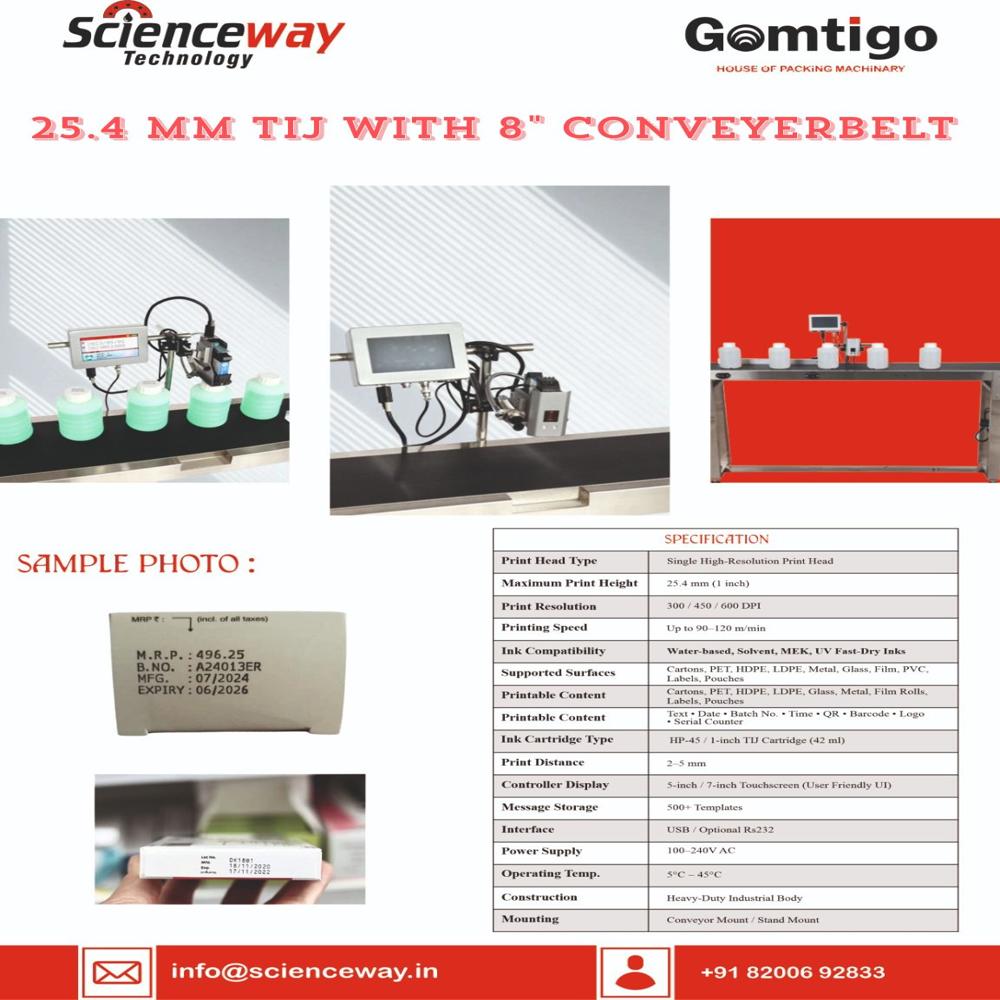 Tij Printer 25mm Scienceway - Automatic Grade: Semi-automatic