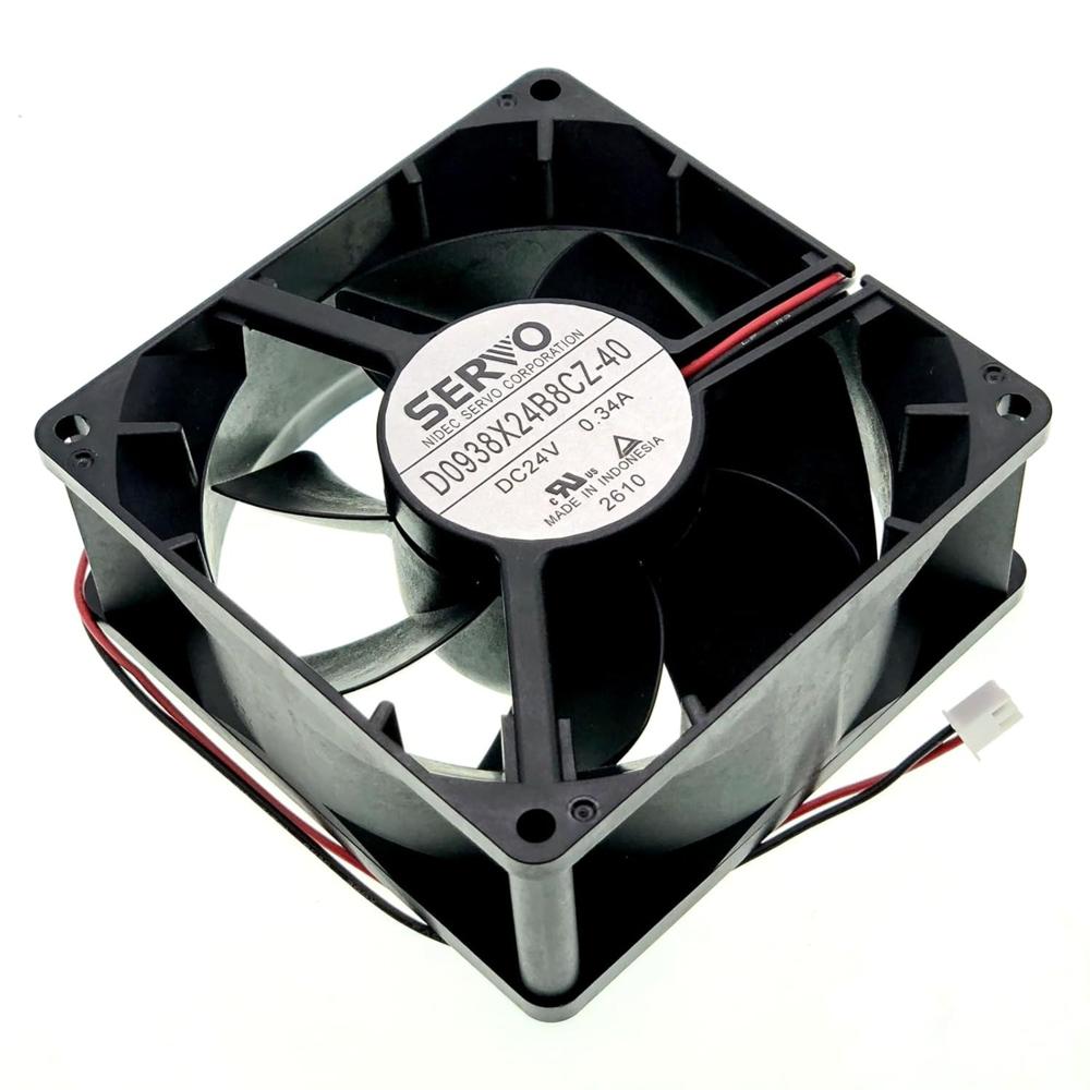 NIDEC D0938X24B8CZ-40 2-Wire 24V DC 0.34A 9238mm Ball Bearing PLASTIC Industrial Axial Cooling Fan 