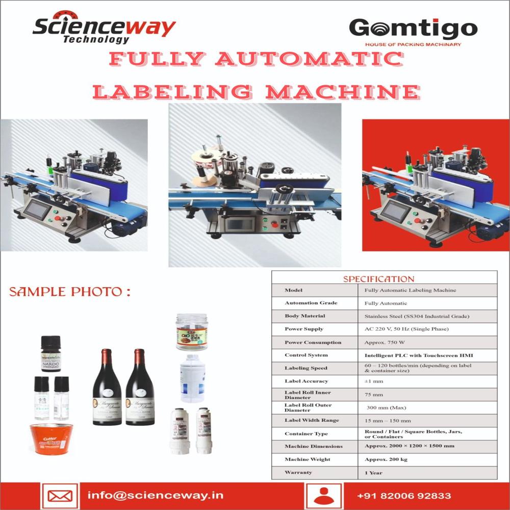 Fully Automatic Labeling Machine Scienceway - Application: Industrial