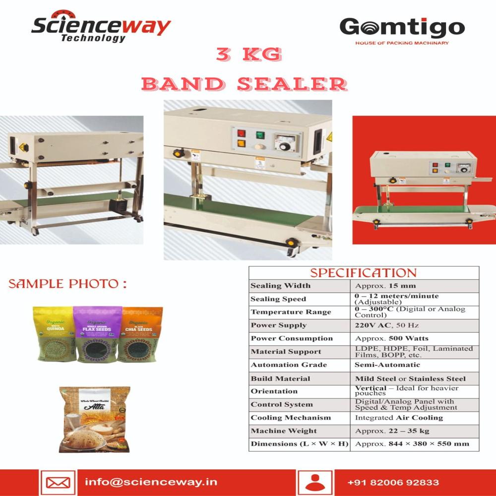 3 Kg Band Sealer Machine Scienceway
