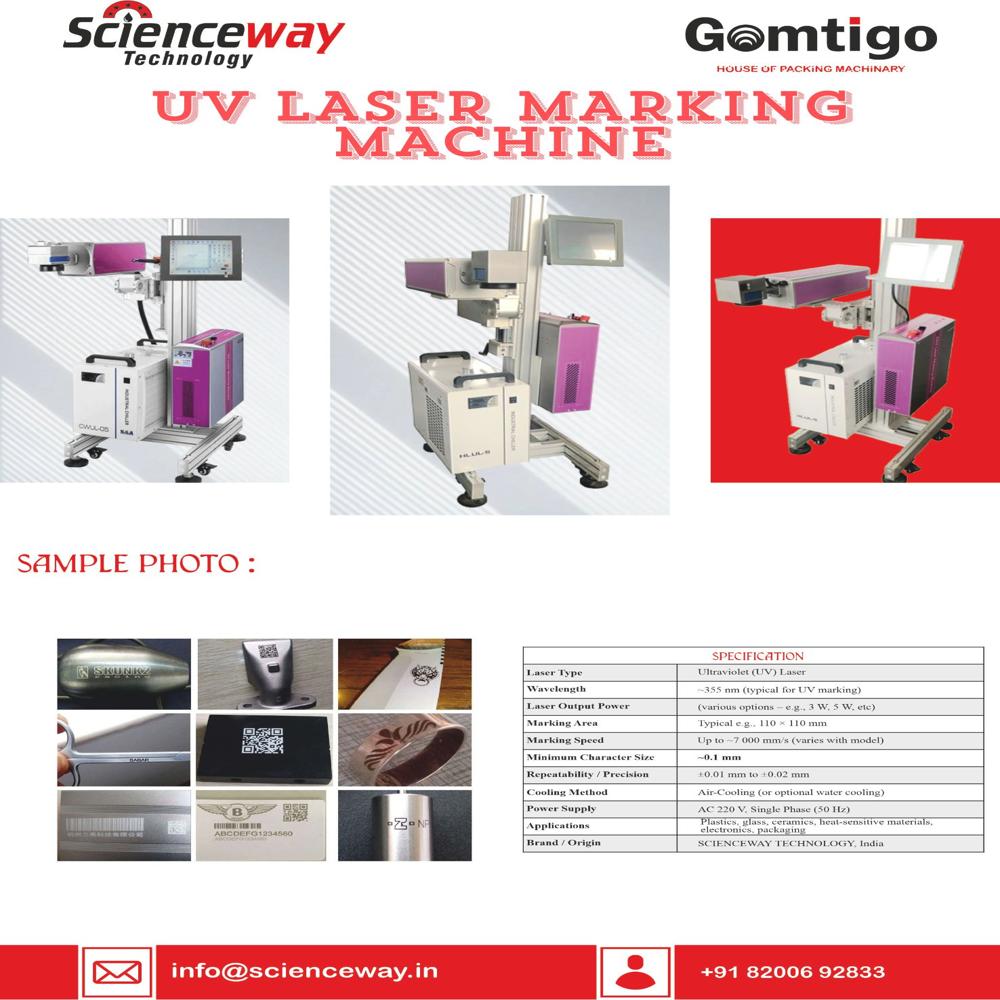 Uv Fly Laser Marking Machine Scienceway - Feature: Eco Friendly