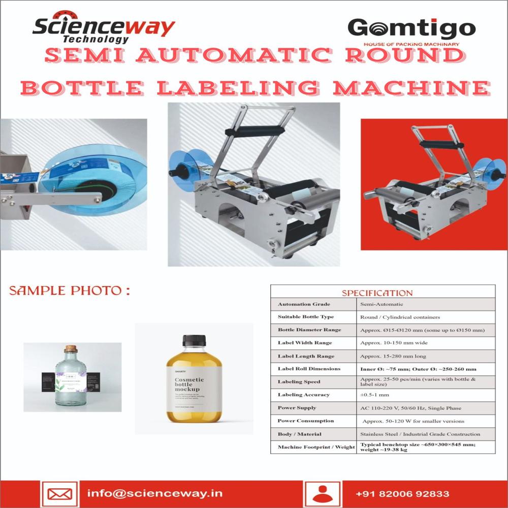 Semi Automatic Labeling Machine Scienceway - Application: Industrial