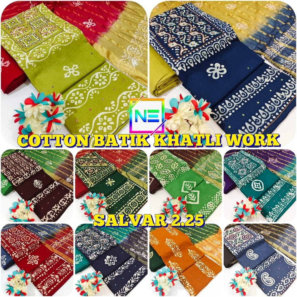 Nemi Wax Batik Khatali Work  Dress Material