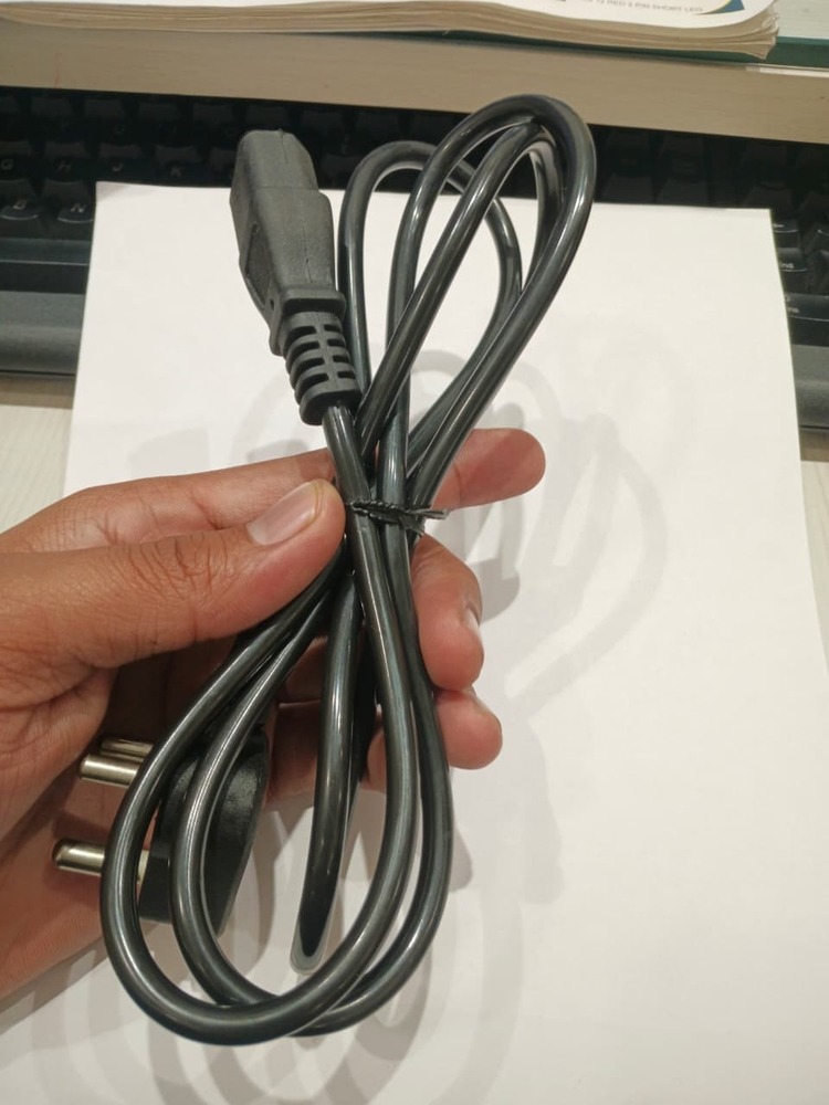 Black 3 Pin Computer Lead