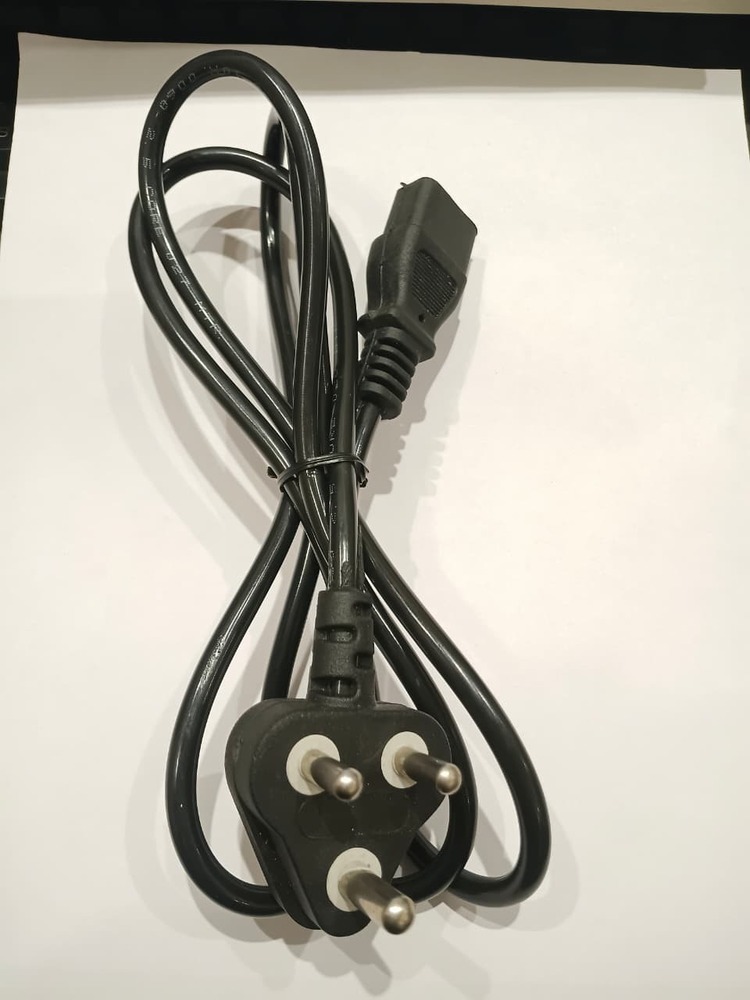 Black 3 Pin Computer Lead - Conductor Material: Ss