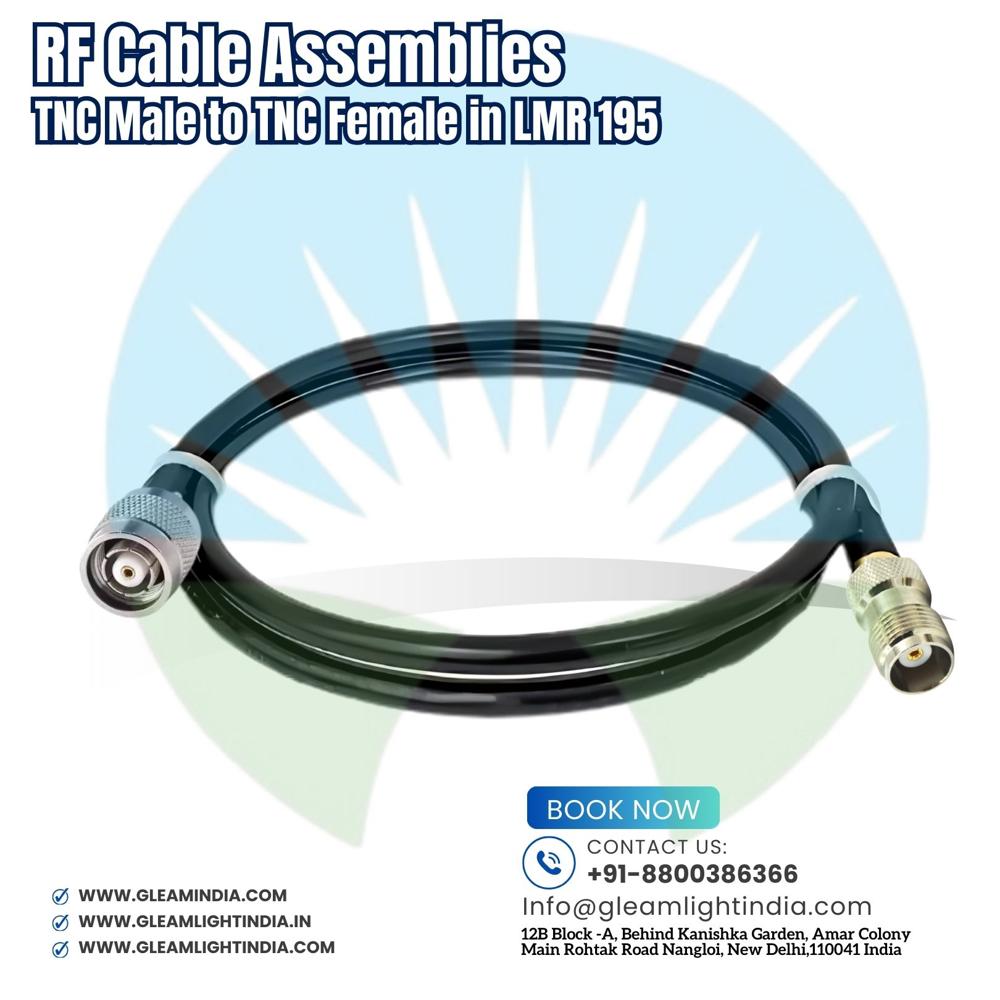 RF Cable Assemblies TNC Male to TNC Female Bulkhead in LMR 195