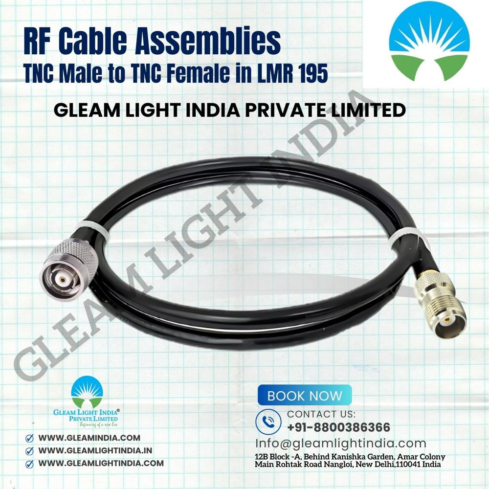 RF Cable Assemblies TNC Male to TNC Female Bulkhead in LMR 195