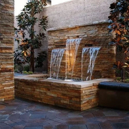 Wall Waterfall Fountain - Color: Brown
