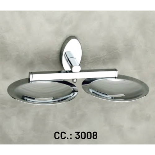 Cc-3008 Double Soap Dish - Color: Silver