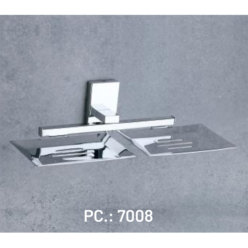Pc-7008 Double Soap Dish - Color: Silver