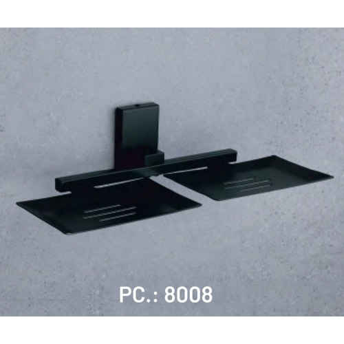 Pc-8008 Black Double Soap Dish - Feature: High Quality