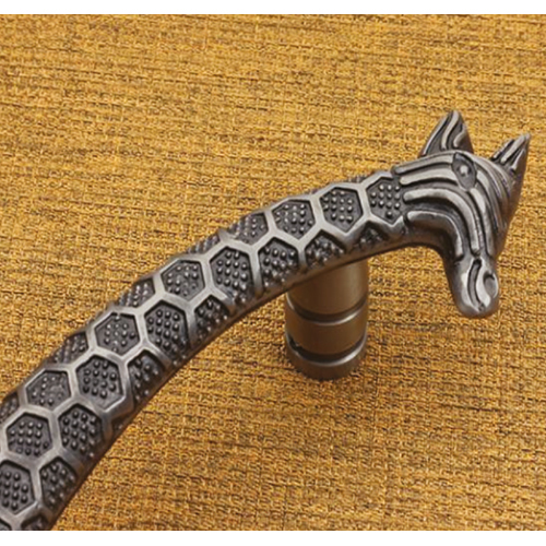 Giraffe Animal Design Main Door Handle - Color: Grey