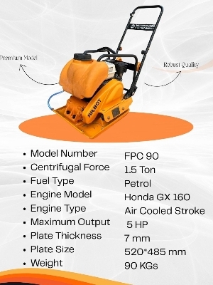 Plate Compactor - Capacity: 90 Milliliter (Ml)