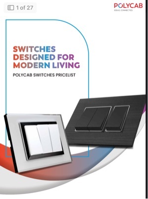 Polycab Switches - Color: Black White