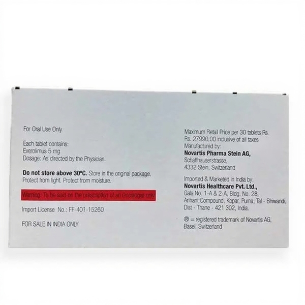 Afinitor 5 Mg Tablet - Drug Type: General Medicines