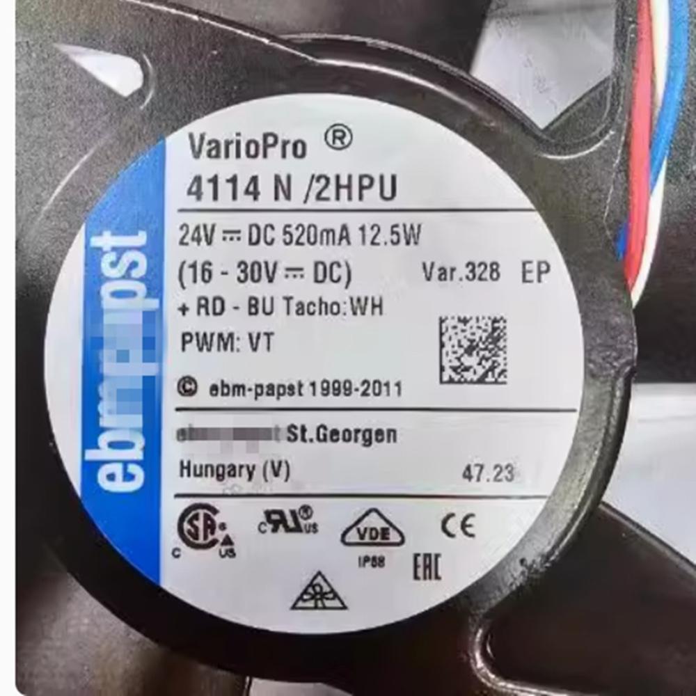 EBM PAPST 4114N / 2HPU 24V DC 12.5W 12025mm Ball Bearing Industrial Axial Cooling Fan
