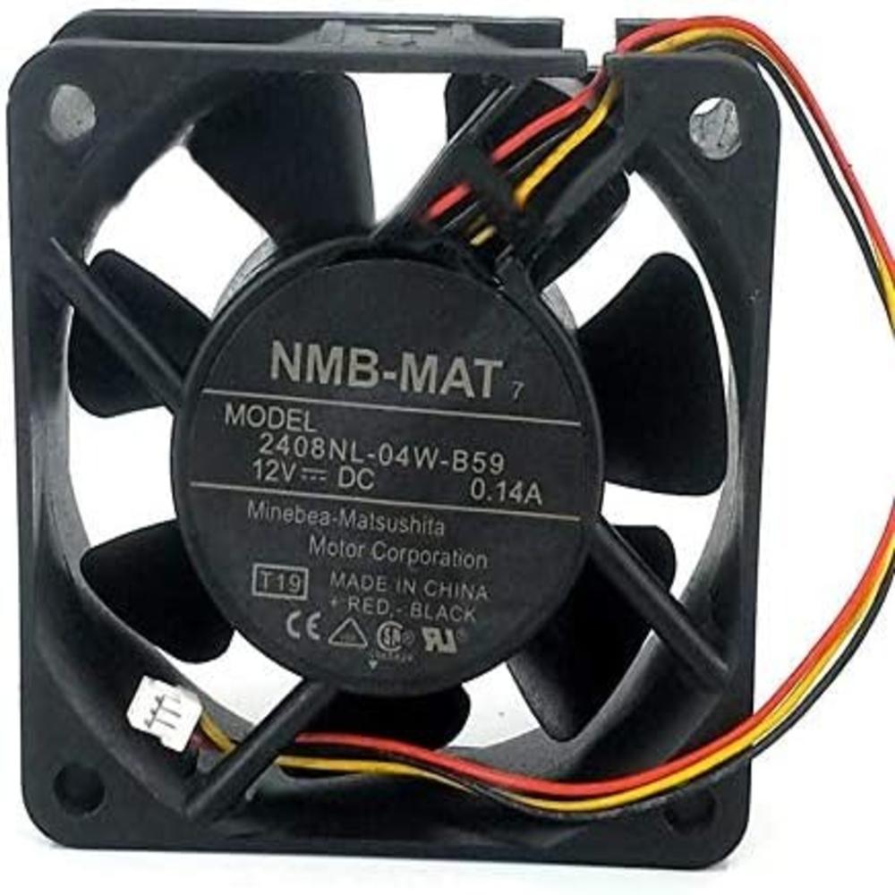 NMB 2408NL-04W-B59 Server Fan 12V DC 0.14A Projector 6020mm 3-Wire Industrial Axial Cooling Fan