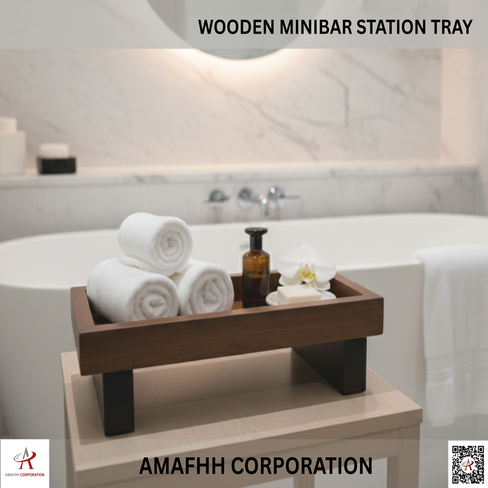WOODEN MINIBAR STATION TRAY