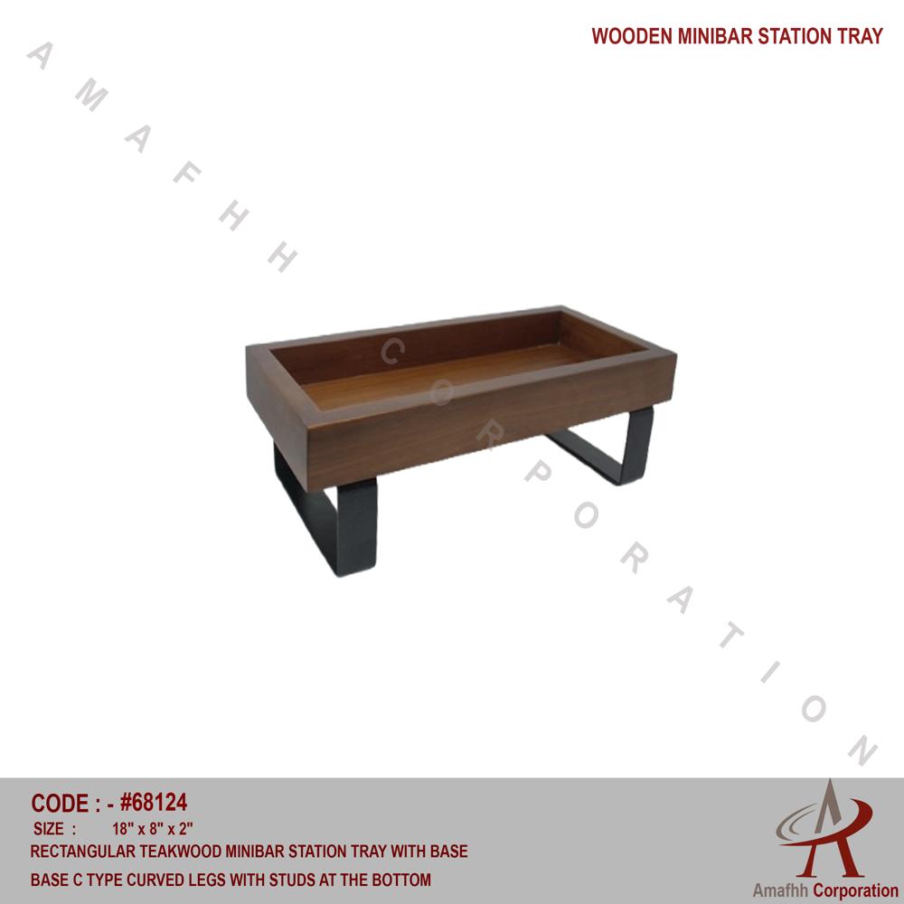 WOODEN MINIBAR STATION TRAY