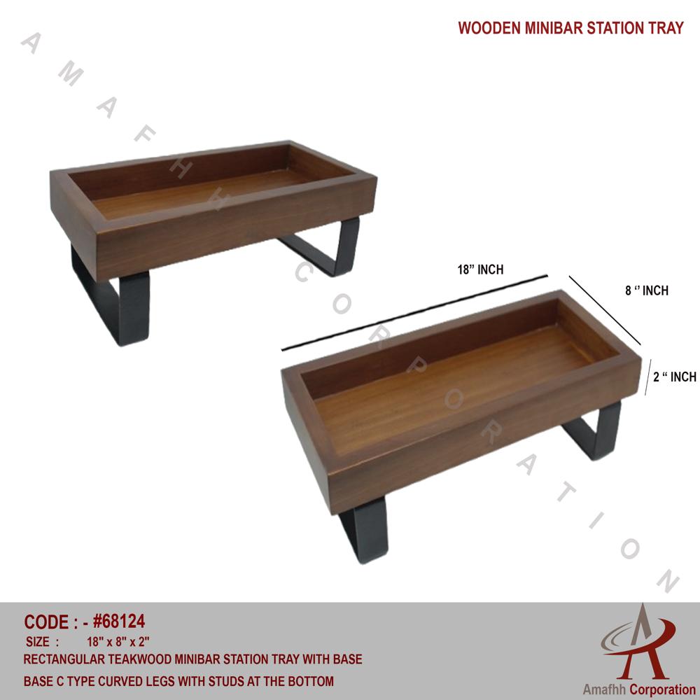 WOODEN MINIBAR STATION TRAY