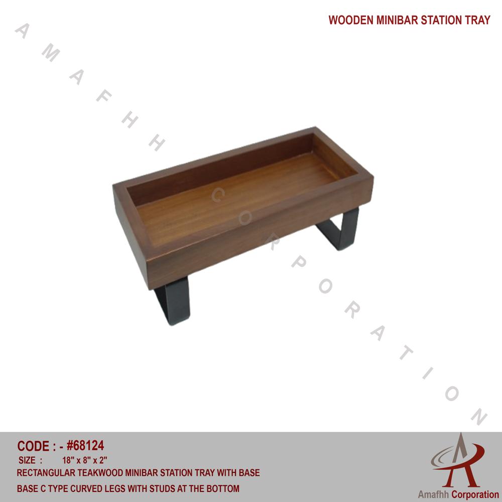WOODEN MINIBAR STATION TRAY