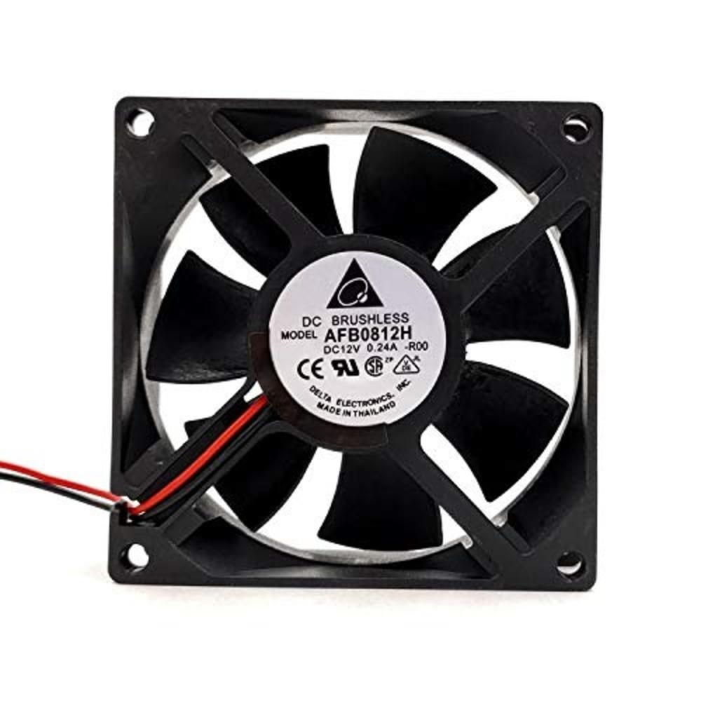 DELTA AFB0812H 12V DC 0.24A 8025mm 2-pin Ball Bearing Industrial Axial Chassis Power Cooling Fan