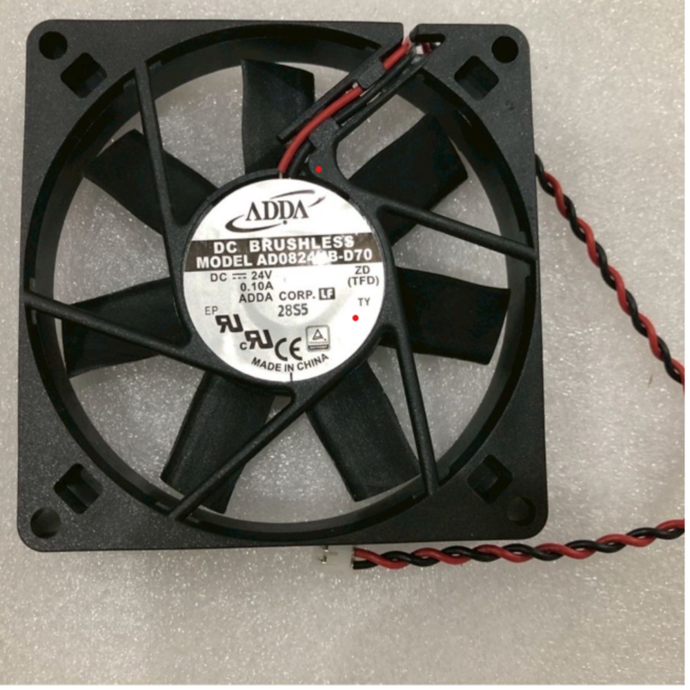 ADDA AD0824HB-D70 24V DC 0.10A 12025mm Ball Bearing PLASTIC Industrial Axial Cooling Fan