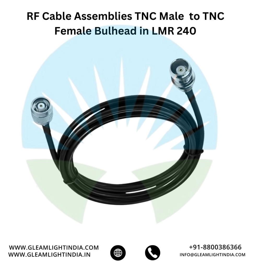 RF Cable Assemblies TNC Male to TNC Female Bulkhead in LMR 240