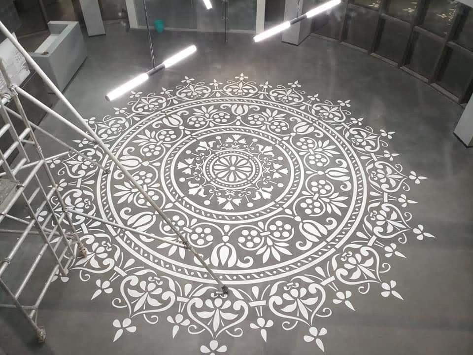 Stencils For Concrete Flooring