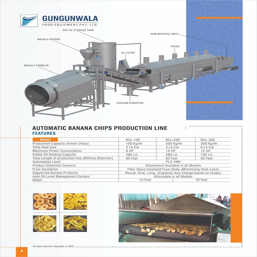 Fully Automatic Banana Chips Line