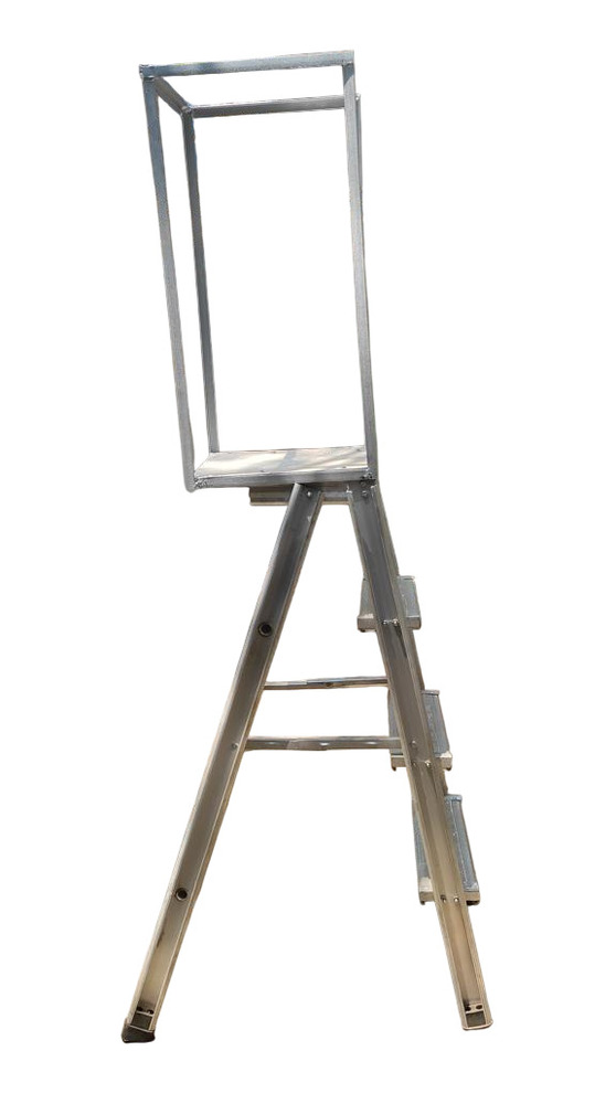 Aluminium Folding Ladder With Cage - Feature: High Quality