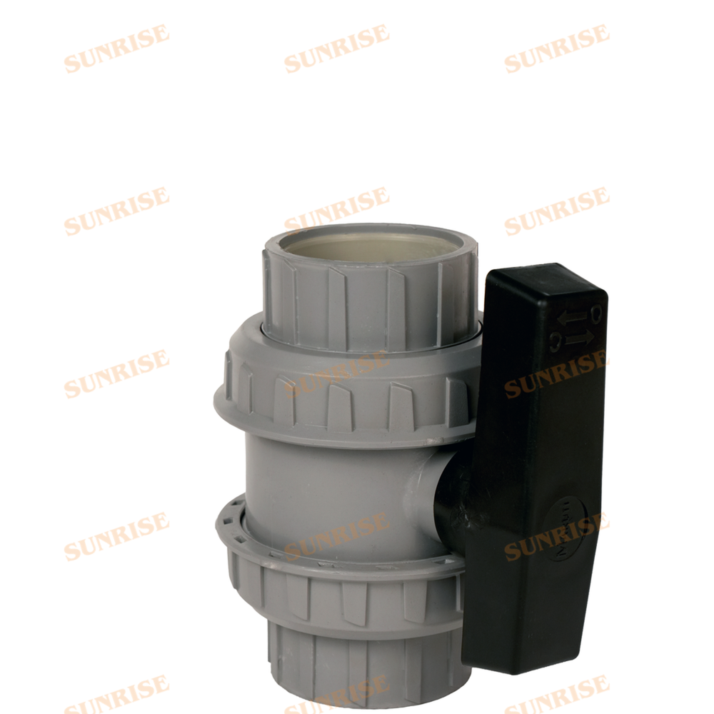 DOUBLE UNION BALL VALVE GRAY