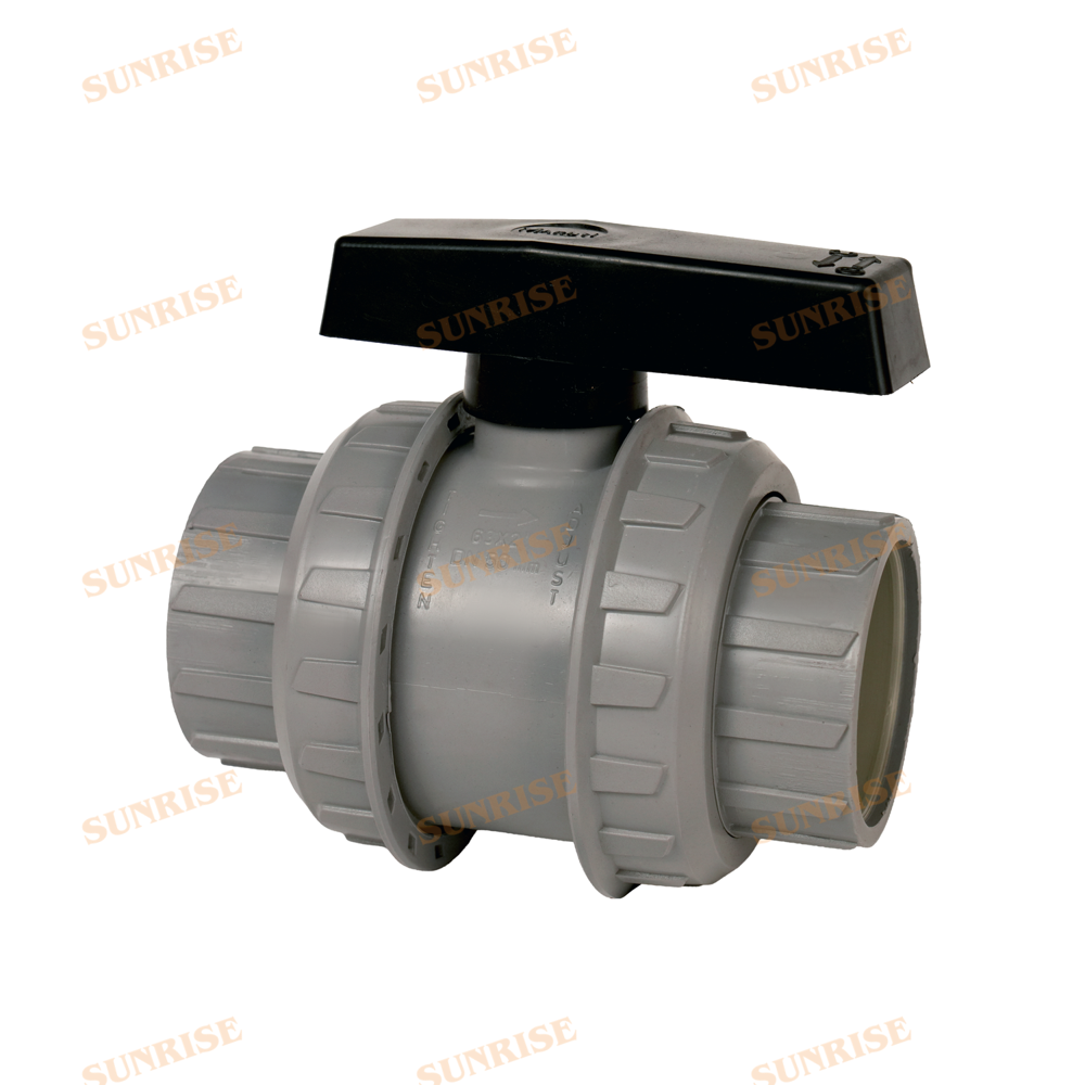 Double Union Ball Valve Gray